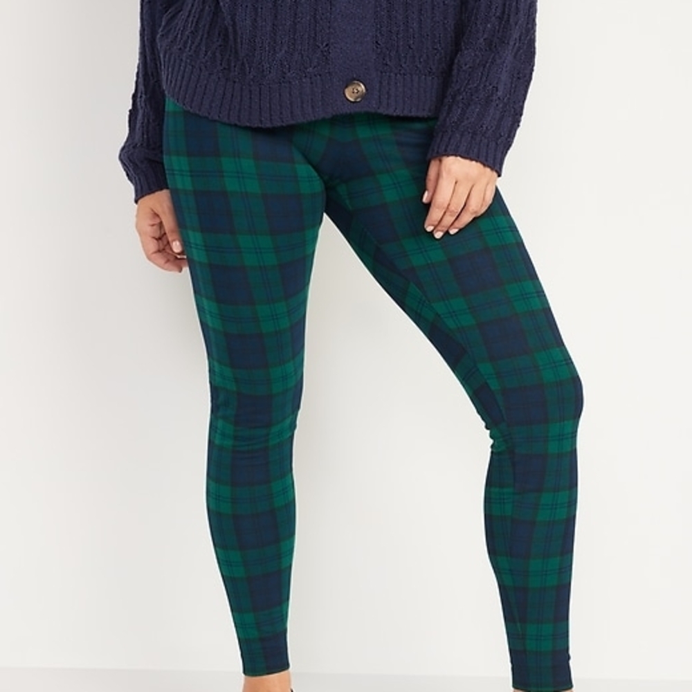 🍂💚Old Navy Plaid Leggings Fall Witchy Preppy Academia Vibes